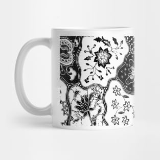 Paisley BATIK MUltiple Flowers Mug